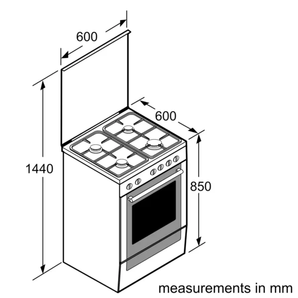 Bosch HBG320E550M Series 4 Built-In Oven – 60cm