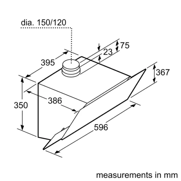 Bosch DWK66AJ60M Series 4 Wall-Mounted Cooker Hood – 60cm