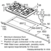 Bosch PPQ9B6190M Series 6 Built-in Gas Hob