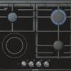 PRY626B70E Built-in Gas Cooker Hob 3 Gas  +1 Electric Black Glass