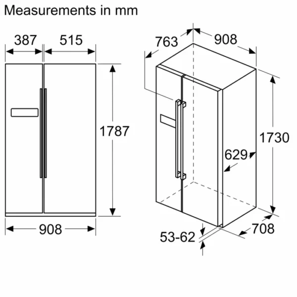 KAN93VIFPG Series 4 Side-by-Side Refrigerator