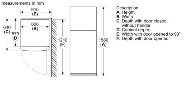 Bosch KDN30NLN25 Series 2 Fridge Freezer